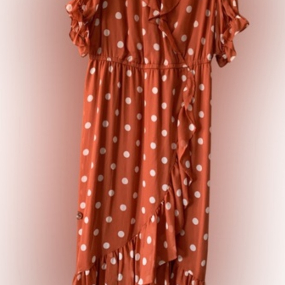 Lauren Conrad plus size polka dot dress